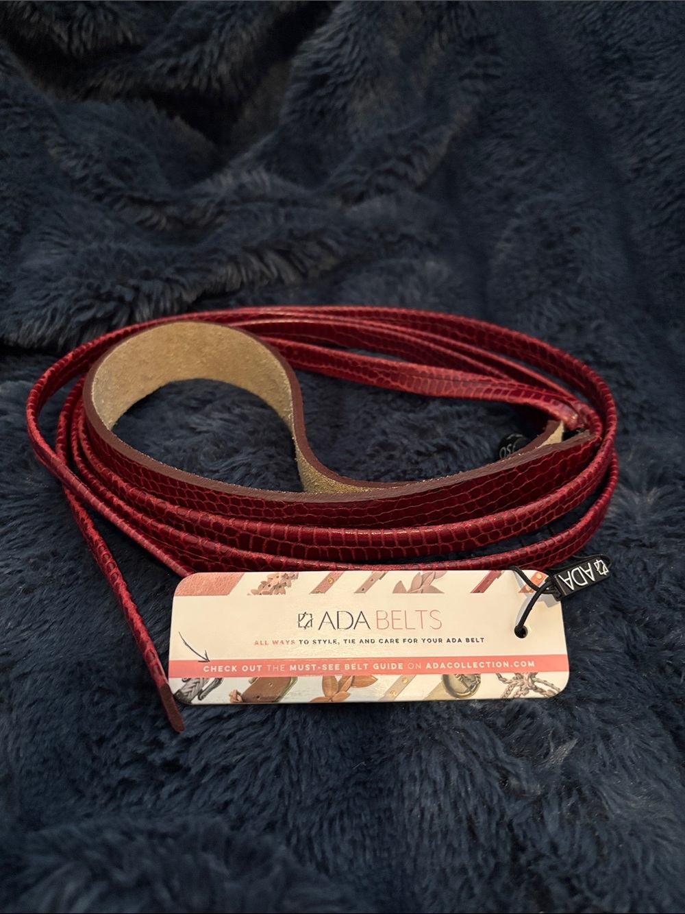 Ada Red Textured Wrap Belt